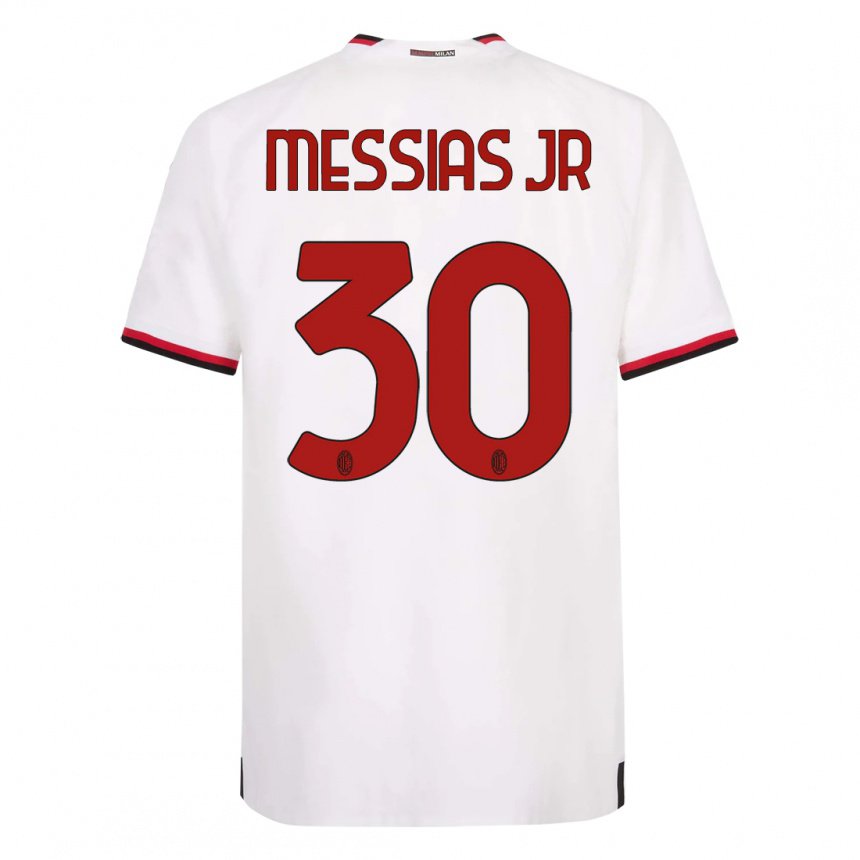 Uomo Maglia Junior Messias #30 Bianco Rosso Kit Gara Away 2022/23 Maglietta
