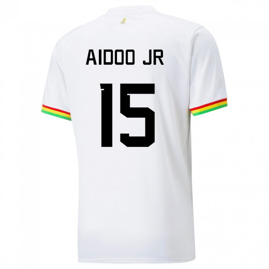Bambino Maglia Ghana Joseph Aidoo #15 Bianco Kit Gara Home 22-24 Maglietta
