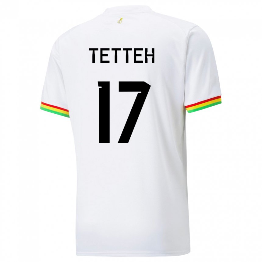 Bambino Maglia Ghana Benjamin Tetteh #17 Bianco Kit Gara Home 22-24 Maglietta