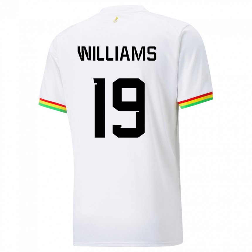 Bambino Maglia Ghana Inaki Williams #19 Bianco Kit Gara Home 22-24 Maglietta