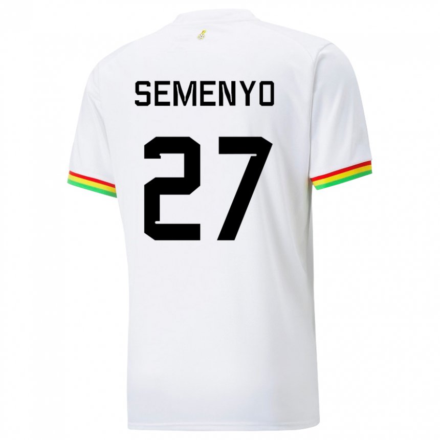 Bambino Maglia Ghana Antoine Semenyo #27 Bianco Kit Gara Home 22-24 Maglietta