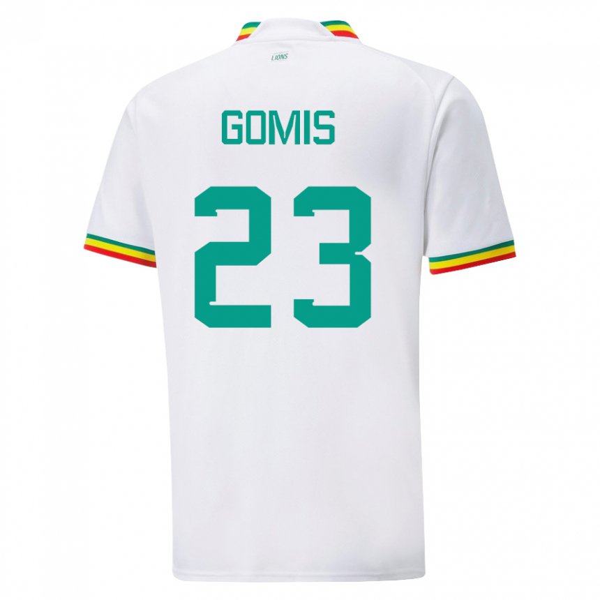 Bambino Maglia Senegal Alfred Gomis #23 Bianco Kit Gara Home 22-24 Maglietta