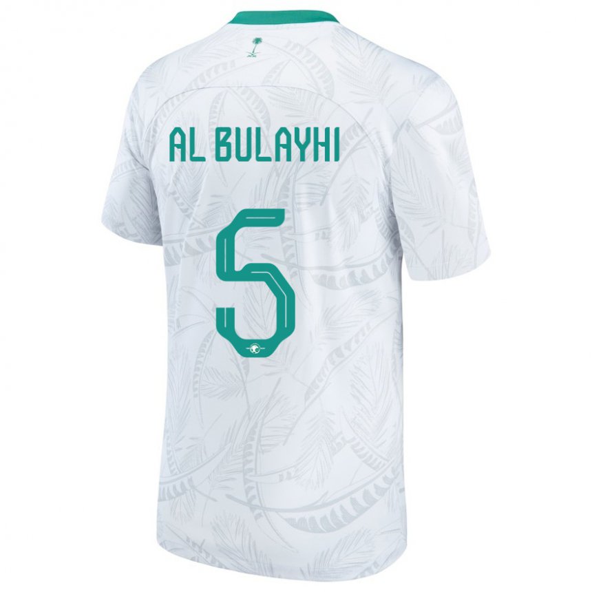 Bambino Maglia Arabia Saudita Ali Al Bulayhi #5 Bianco Kit Gara Home 22-24 Maglietta