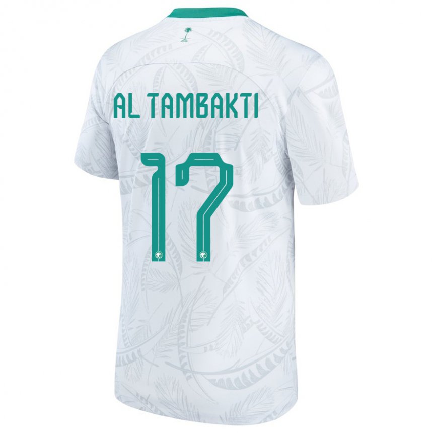 Bambino Maglia Arabia Saudita Hassan Al Tambakti #17 Bianco Kit Gara Home 22-24 Maglietta