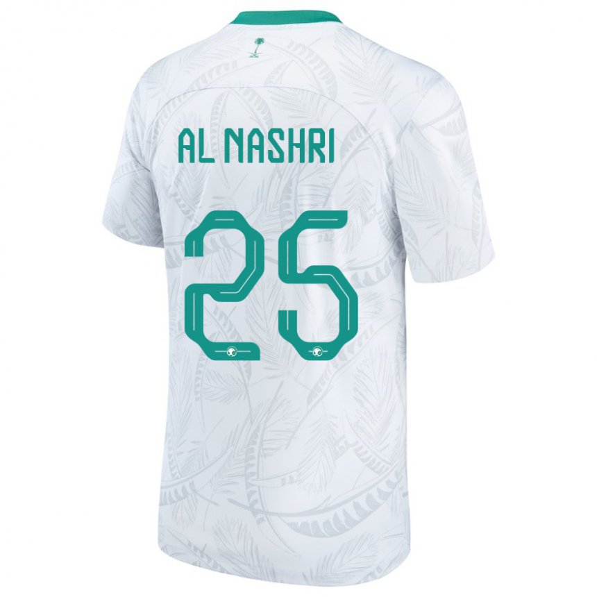 Bambino Maglia Arabia Saudita Awad Al Nashri #25 Bianco Kit Gara Home 22-24 Maglietta