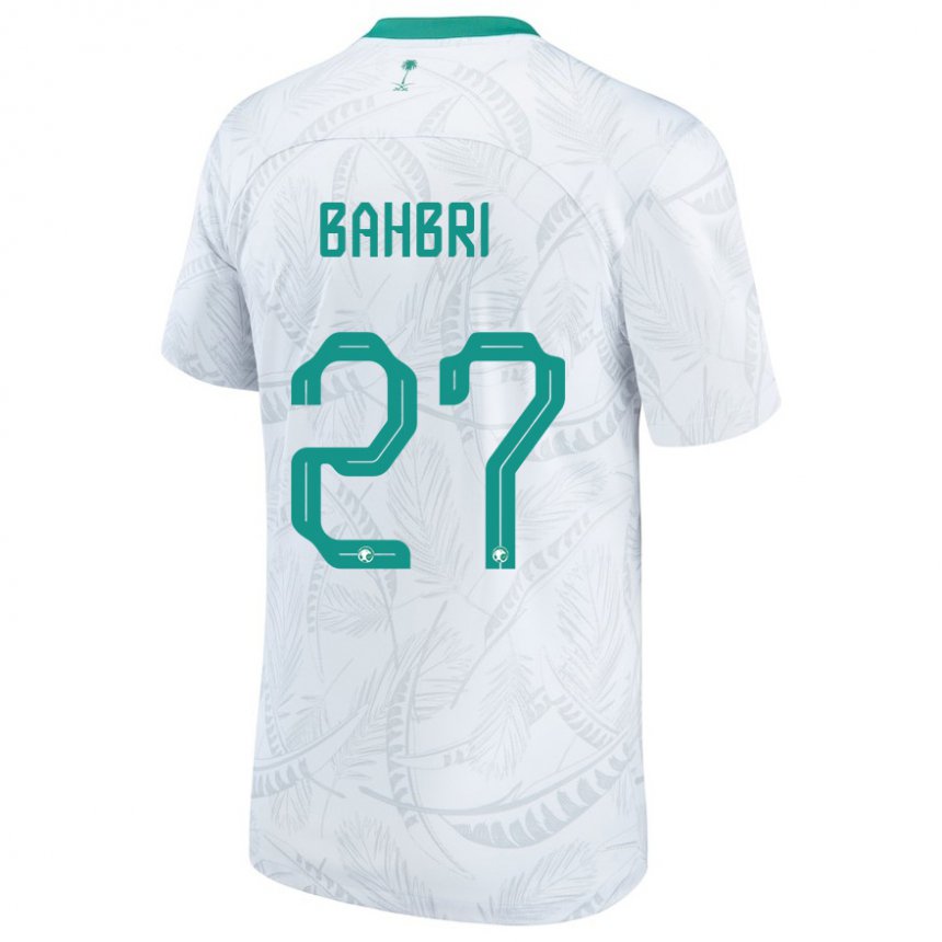 Bambino Maglia Arabia Saudita Hatan Bahbri #27 Bianco Kit Gara Home 22-24 Maglietta