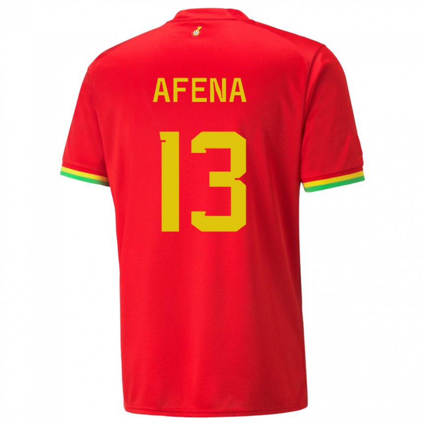 Bambino Maglia Ghana Felix Afena-gyan #13 Rosso Kit Gara Away 22-24 Maglietta