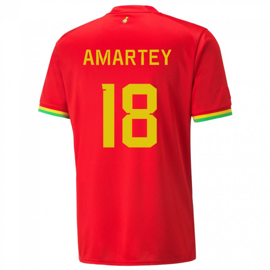 Bambino Maglia Ghana Daniel Amartey #18 Rosso Kit Gara Away 22-24 Maglietta