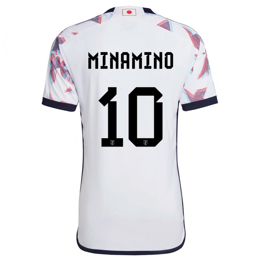 Bambino Maglia Giappone Takumi Minamino #10 Bianco Kit Gara Away 22-24 Maglietta