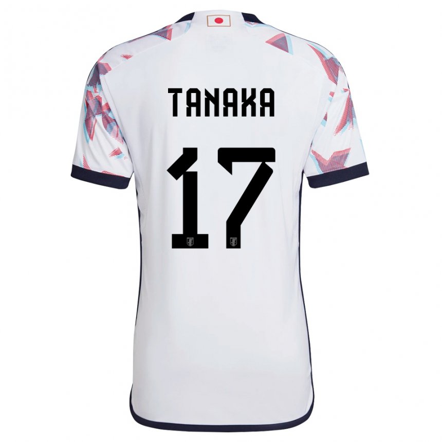 Bambino Maglia Giappone Ao Tanaka #17 Bianco Kit Gara Away 22-24 Maglietta