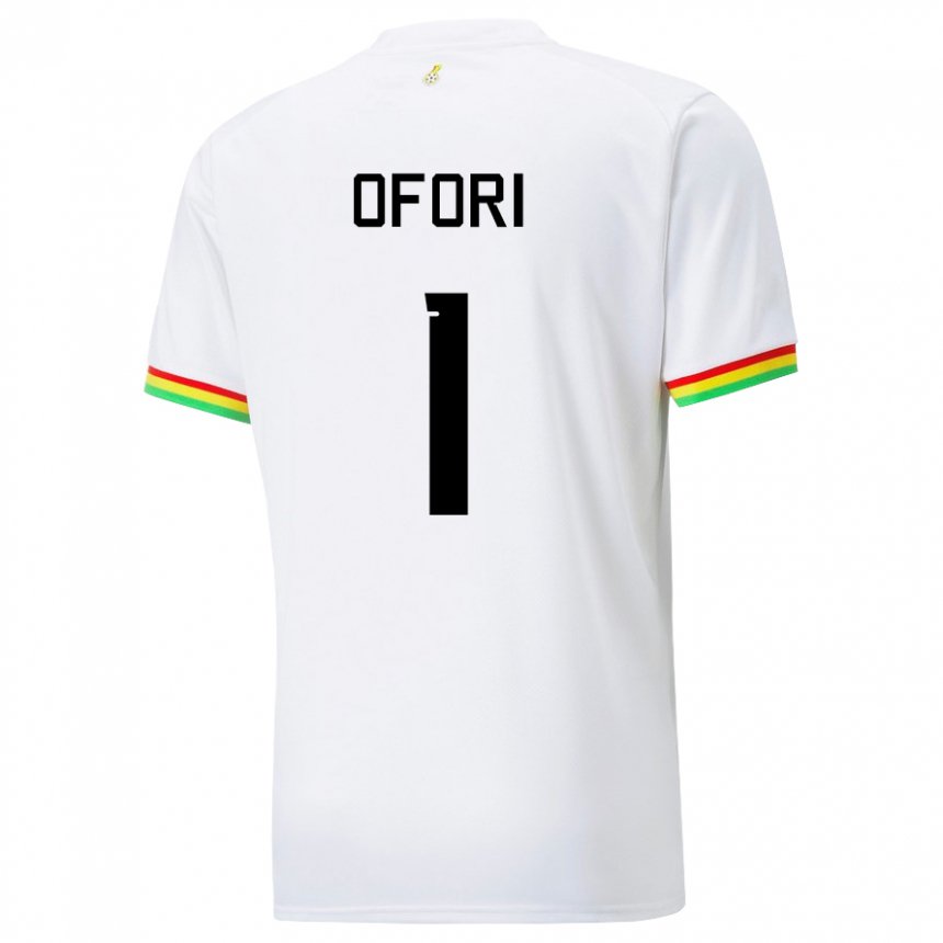 Uomo Maglia Ghana Richard Ofori #1 Bianco Kit Gara Home 22-24 Maglietta