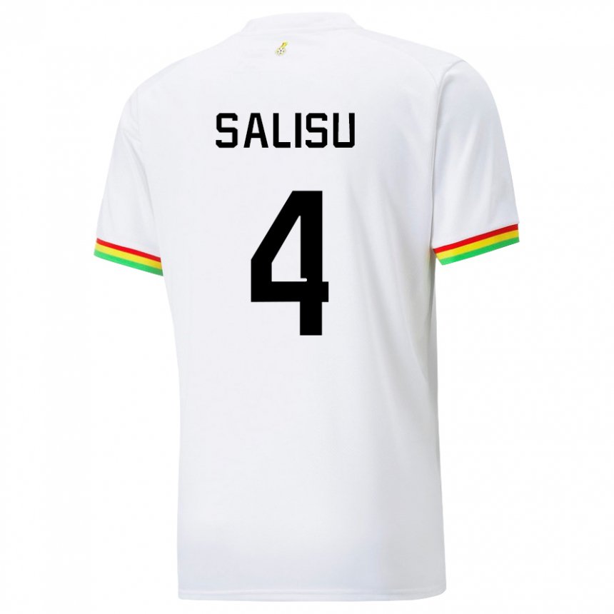 Uomo Maglia Ghana Mohammed Salisu #4 Bianco Kit Gara Home 22-24 Maglietta