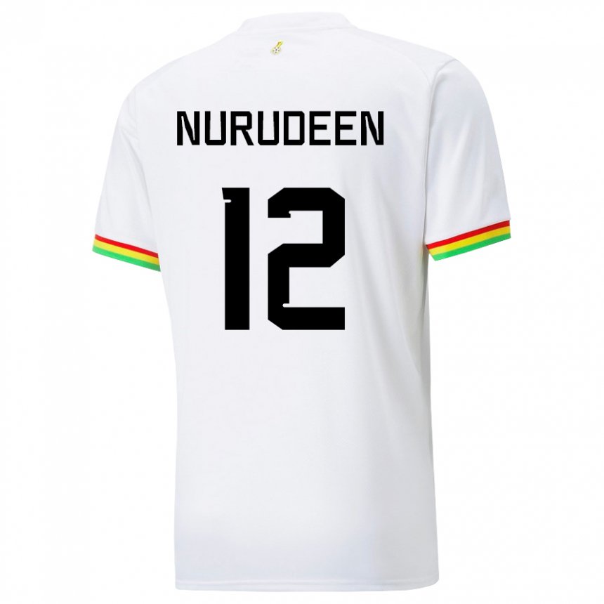 Uomo Maglia Ghana Abdul Nurudeen #12 Bianco Kit Gara Home 22-24 Maglietta