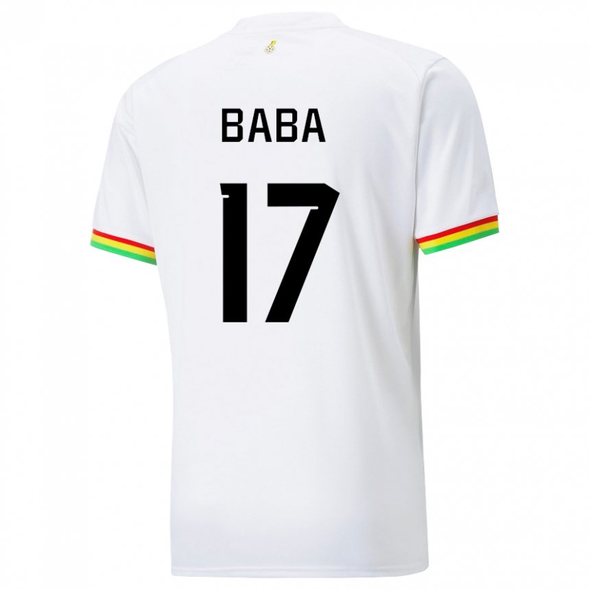 Uomo Maglia Ghana Abdul-rahman Baba #17 Bianco Kit Gara Home 22-24 Maglietta
