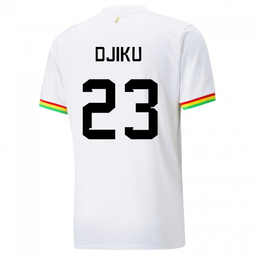 Uomo Maglia Ghana Alexander Djiku #23 Bianco Kit Gara Home 22-24 Maglietta