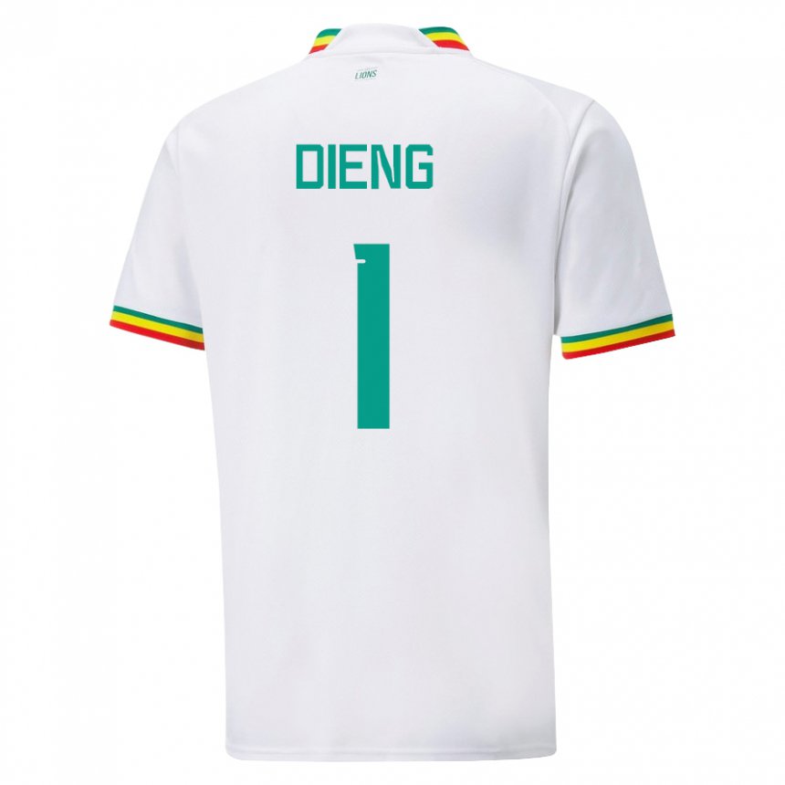 Uomo Maglia Senegal Timothy Dieng #1 Bianco Kit Gara Home 22-24 Maglietta