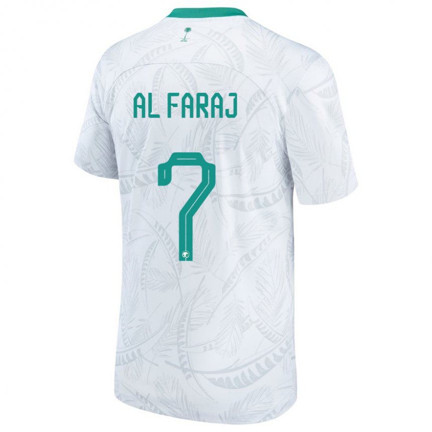 Uomo Maglia Arabia Saudita Salman Al Faraj #7 Bianco Kit Gara Home 22-24 Maglietta