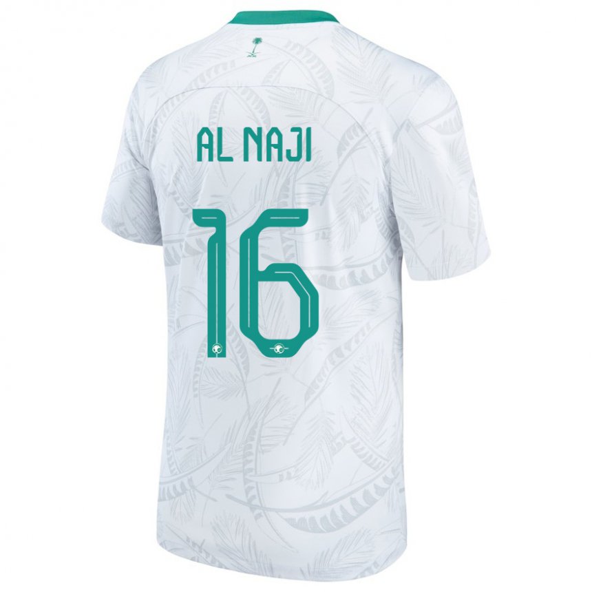 Uomo Maglia Arabia Saudita Sami Al Naji #16 Bianco Kit Gara Home 22-24 Maglietta