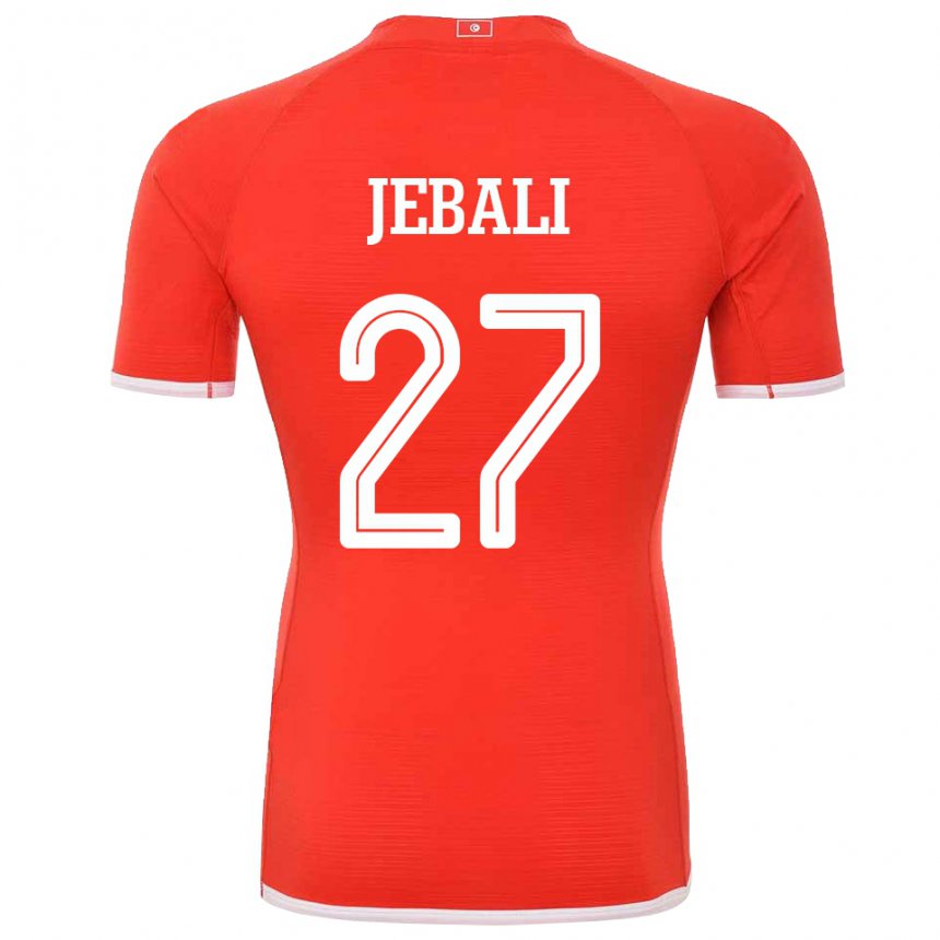 Uomo Maglia Tunisia Issam Jebali #27 Rosso Kit Gara Home 22-24 Maglietta