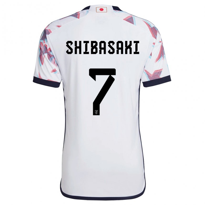 Uomo Maglia Giappone Gaku Shibasaki #7 Bianco Kit Gara Away 22-24 Maglietta
