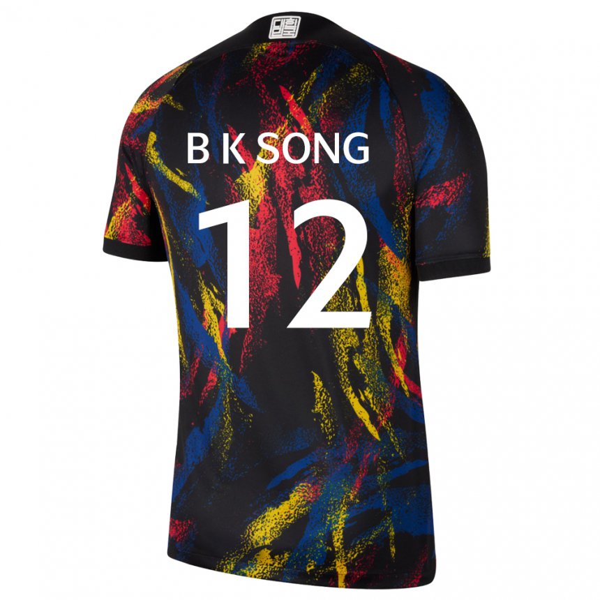 Uomo Maglia Corea Del Sud Bum-keun Song #12 Multicolore Kit Gara Away 22-24 Maglietta