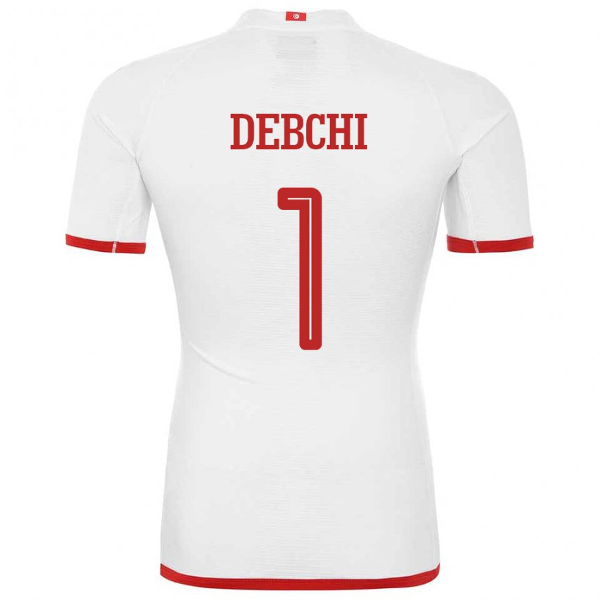 Uomo Maglia Tunisia Mohamed Sedki Debchi #1 Bianco Kit Gara Away 22-24 Maglietta