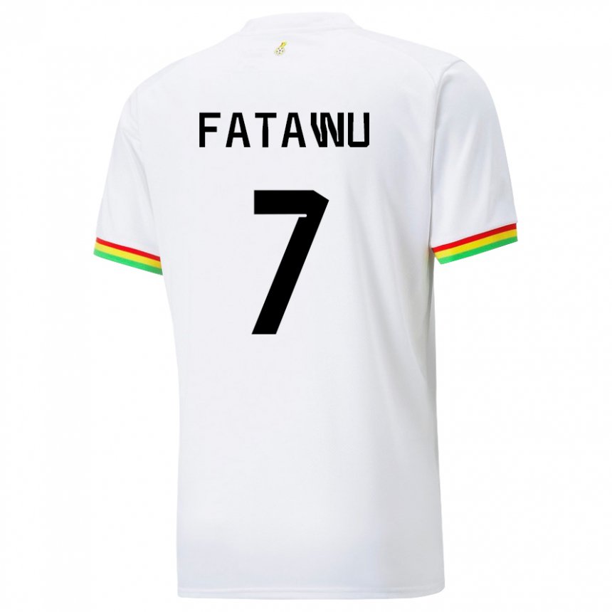 Donna Maglia Ghana Issahaku Fatawu #7 Bianco Kit Gara Home 22-24 Maglietta