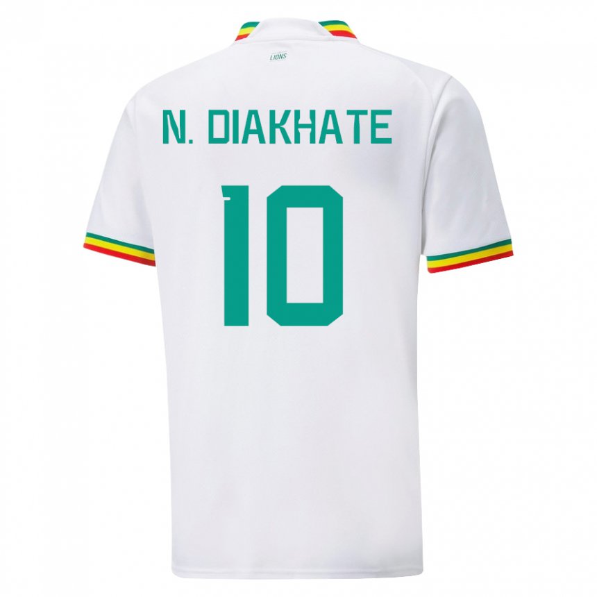 Bambino Maglia Senegal Ndeye Awa Diakhate #10 Bianco Kit Gara Home 22-24 Maglietta