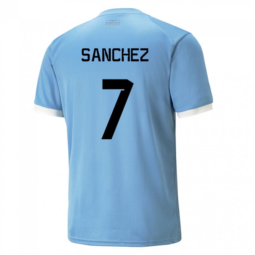 Bambino Maglia Uruguay Renzo Sanchez #7 Blu Kit Gara Home 22-24 Maglietta