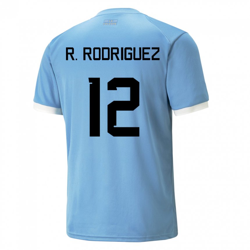 Bambino Maglia Uruguay Randall Rodriguez #12 Blu Kit Gara Home 22-24 Maglietta