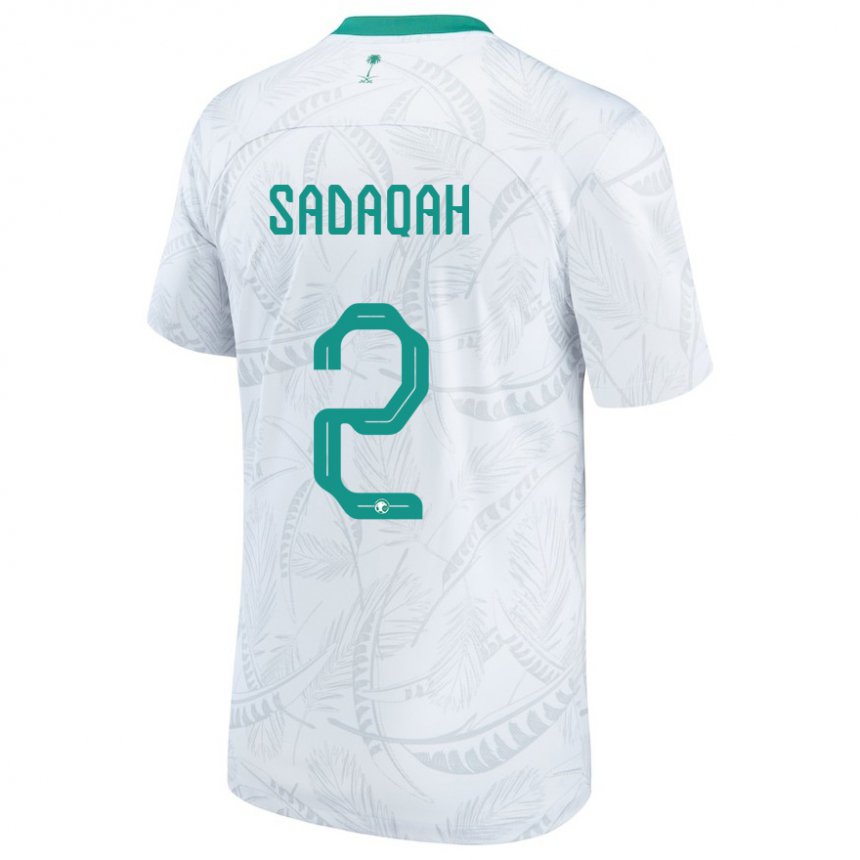 Bambino Maglia Arabia Saudita Bayan Sadaqah #2 Bianco Kit Gara Home 22-24 Maglietta