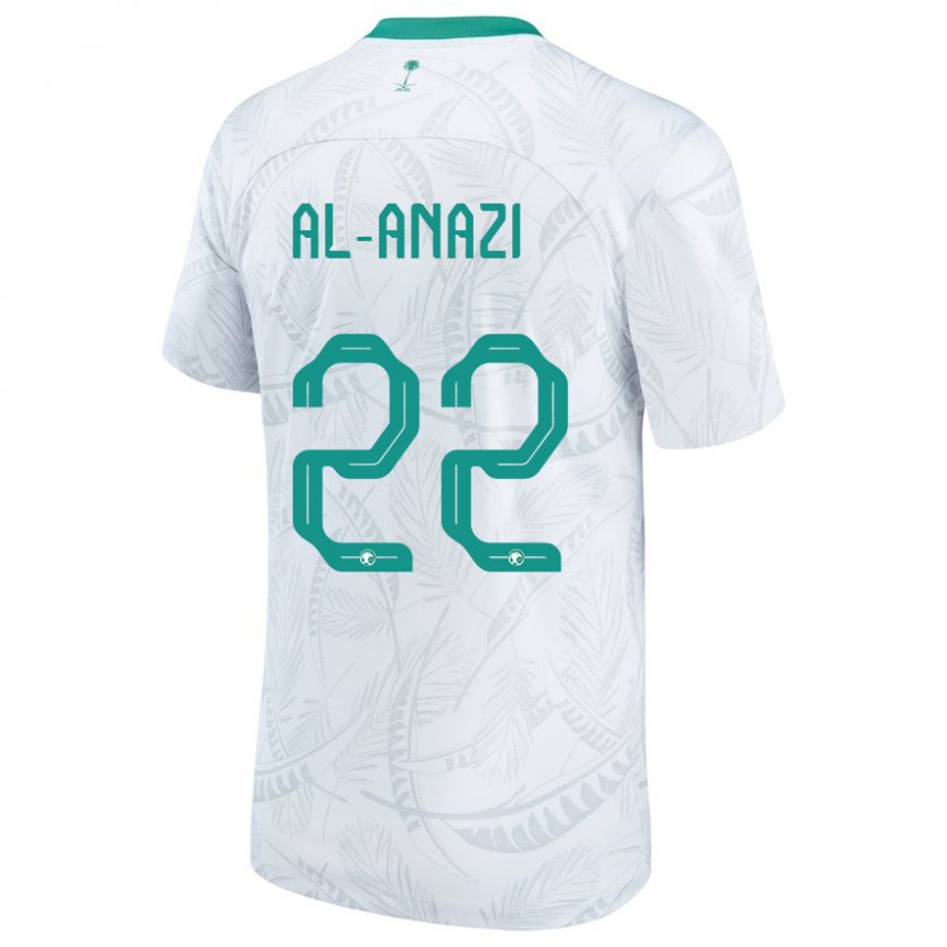 Bambino Maglia Arabia Saudita Lama Al Anazi #22 Bianco Kit Gara Home 22-24 Maglietta