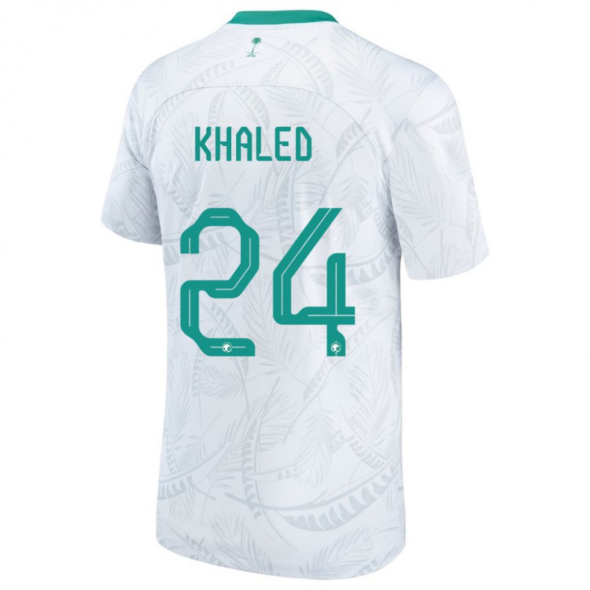 Bambino Maglia Arabia Saudita Atheer Khaled #24 Bianco Kit Gara Home 22-24 Maglietta