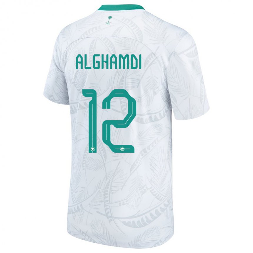 Bambino Maglia Arabia Saudita Faisal Alghamdi #12 Bianco Kit Gara Home 22-24 Maglietta