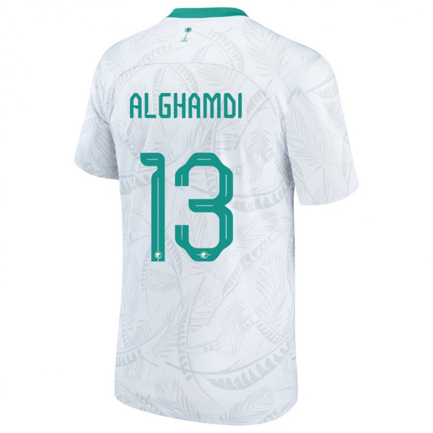 Bambino Maglia Arabia Saudita Hazzaa Alghamdi #13 Bianco Kit Gara Home 22-24 Maglietta