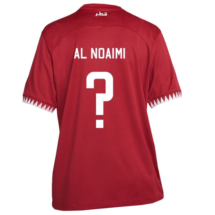 Bambino Maglia Qatar Mohammad Al Noaimi #0 Marrone Kit Gara Home 22-24 Maglietta