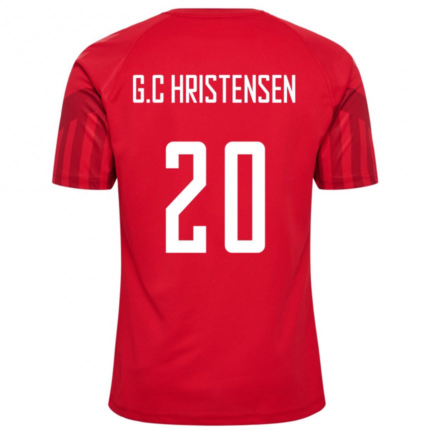 Bambino Maglia Danimarca Gustav Christensen #20 Rosso Kit Gara Home 22-24 Maglietta