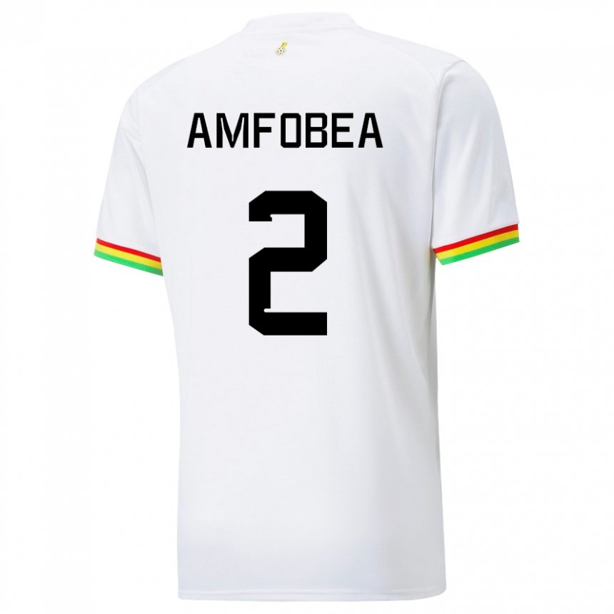 Bambino Maglia Ghana Gladys Amfobea #2 Bianco Kit Gara Home 22-24 Maglietta