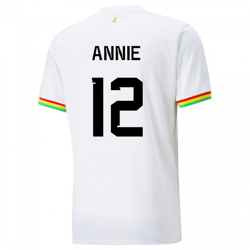 Bambino Maglia Ghana Henrietta Annie #12 Bianco Kit Gara Home 22-24 Maglietta