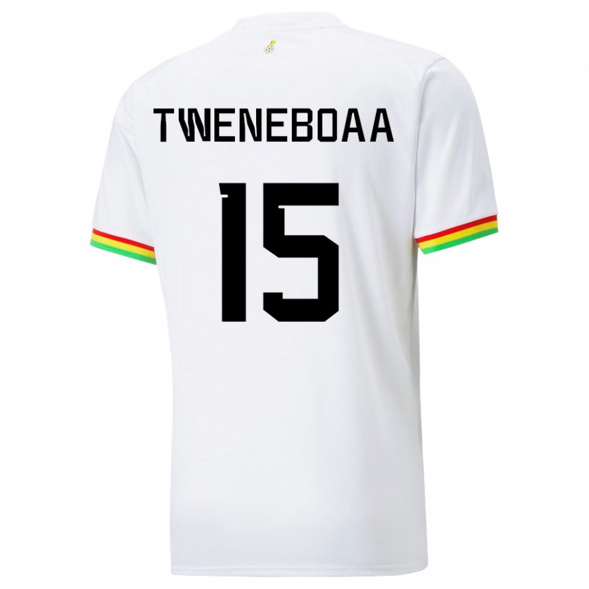 Bambino Maglia Ghana Justice Tweneboaa #15 Bianco Kit Gara Home 22-24 Maglietta