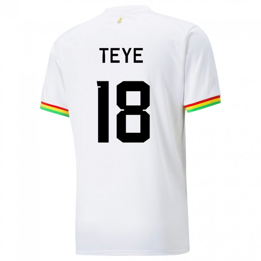 Bambino Maglia Ghana Suzzy Teye #18 Bianco Kit Gara Home 22-24 Maglietta