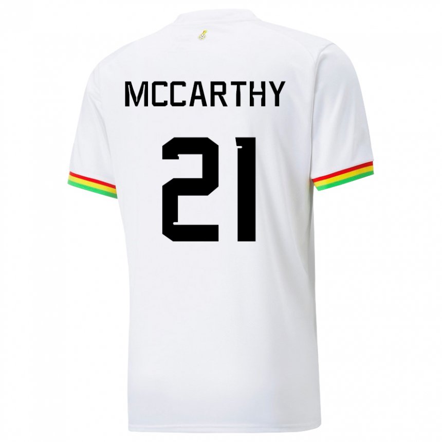 Bambino Maglia Ghana Kerrie Mccarthy #21 Bianco Kit Gara Home 22-24 Maglietta