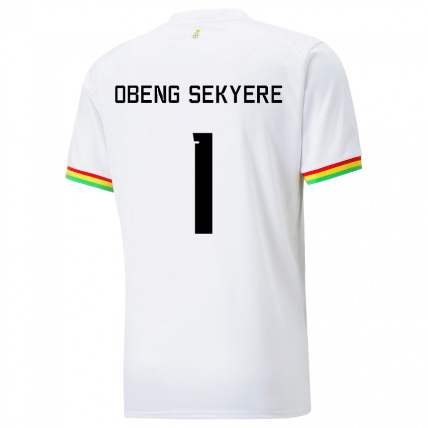 Bambino Maglia Ghana Gregory Obeng Sekyere #1 Bianco Kit Gara Home 22-24 Maglietta