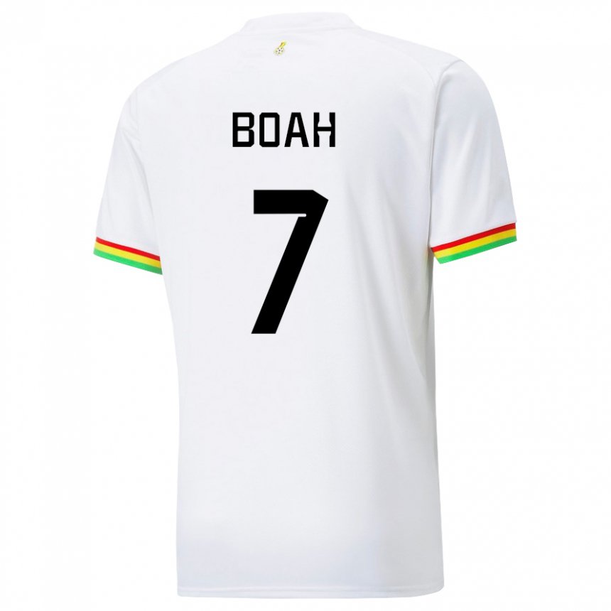 Bambino Maglia Ghana Collins Boah #7 Bianco Kit Gara Home 22-24 Maglietta