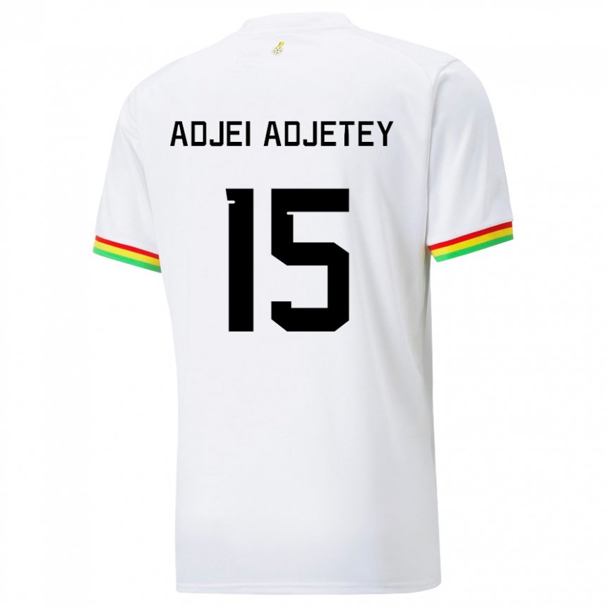 Bambino Maglia Ghana Jonas Adjei Adjetey #15 Bianco Kit Gara Home 22-24 Maglietta