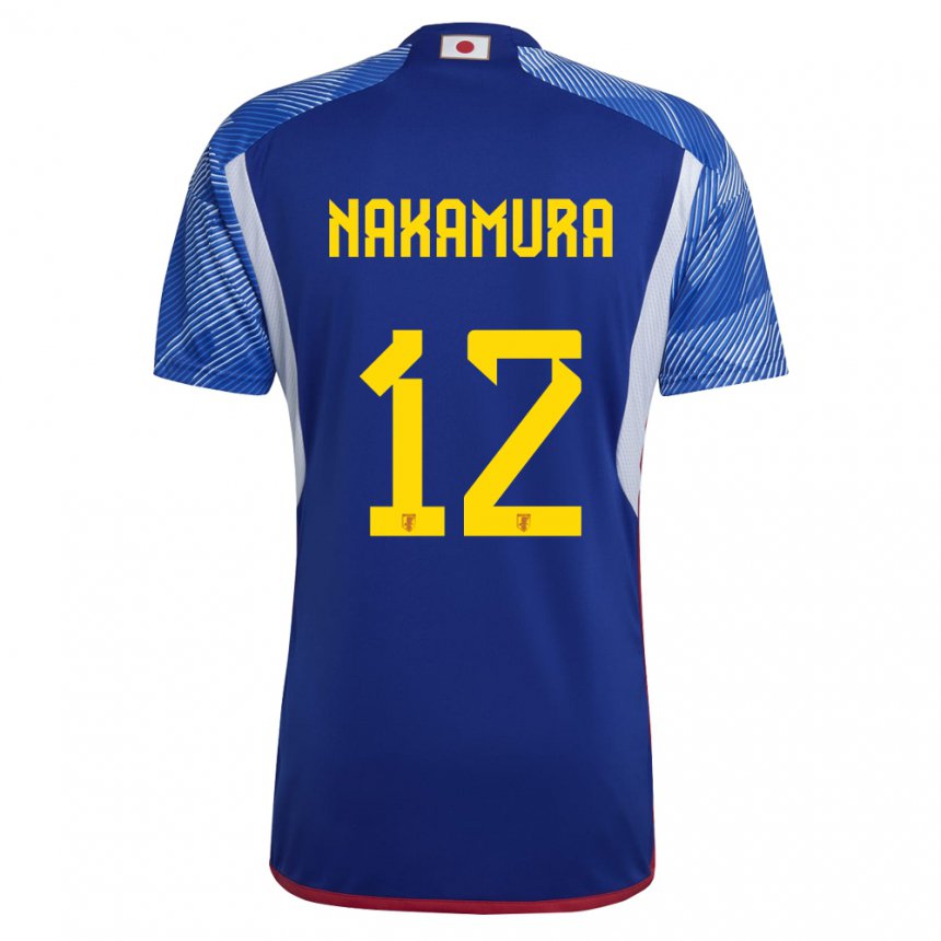 Bambino Maglia Giappone Keisuke Nakamura #12 Blu Reale Kit Gara Home 22-24 Maglietta
