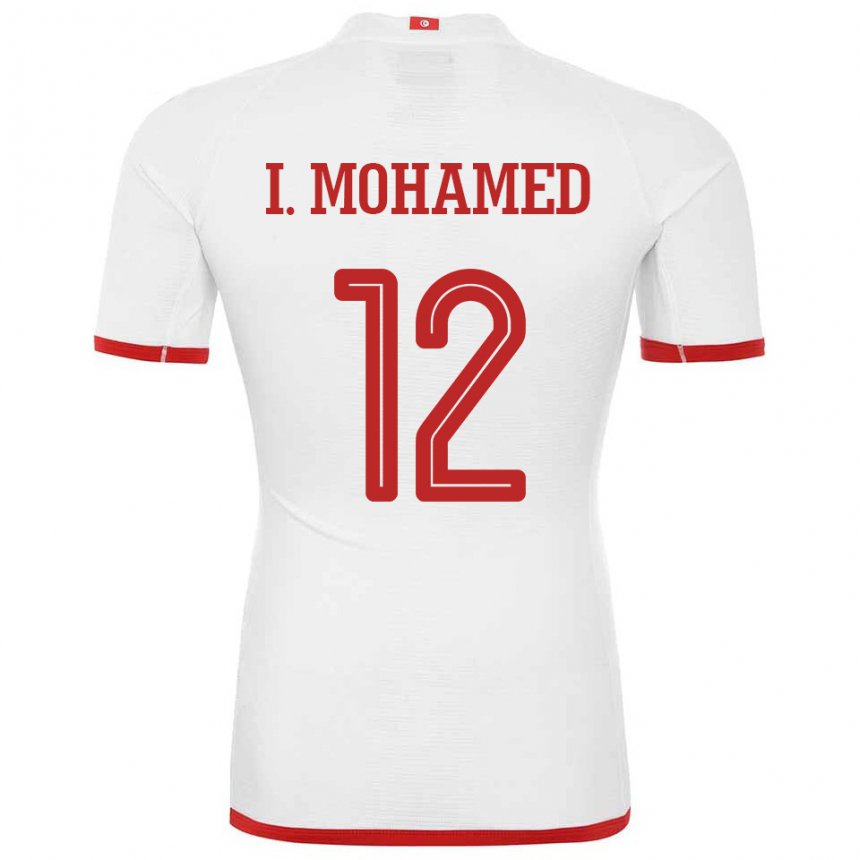 Bambino Maglia Tunisia Ibtissem Ben Mohamed #12 Bianco Kit Gara Away 22-24 Maglietta