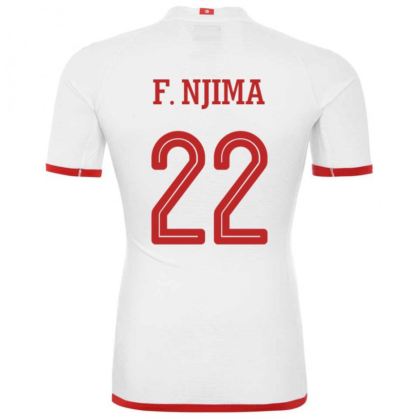Bambino Maglia Tunisia Firas Ben Njima #22 Bianco Kit Gara Away 22-24 Maglietta