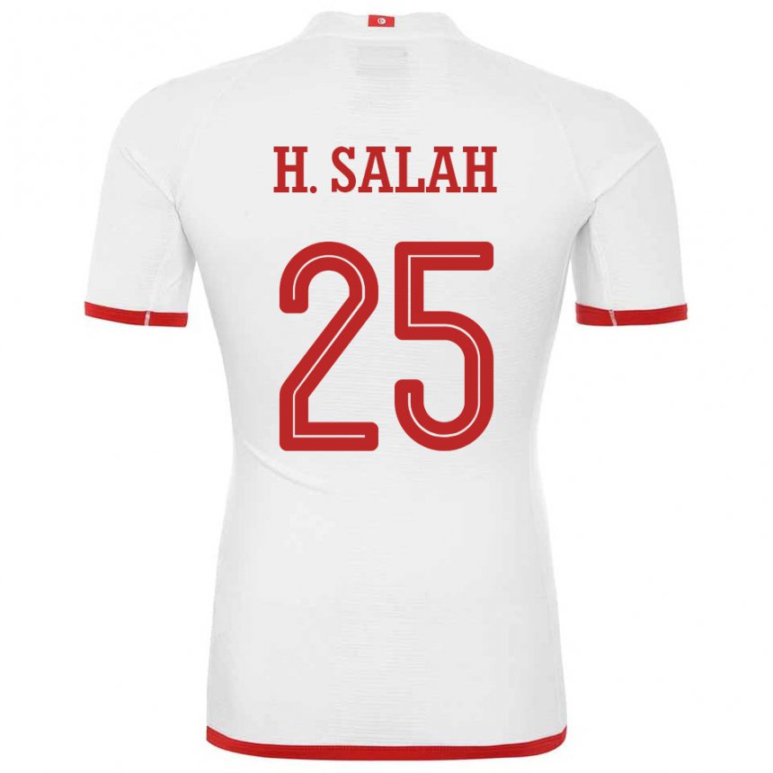 Bambino Maglia Tunisia Heni Ben Salah #25 Bianco Kit Gara Away 22-24 Maglietta