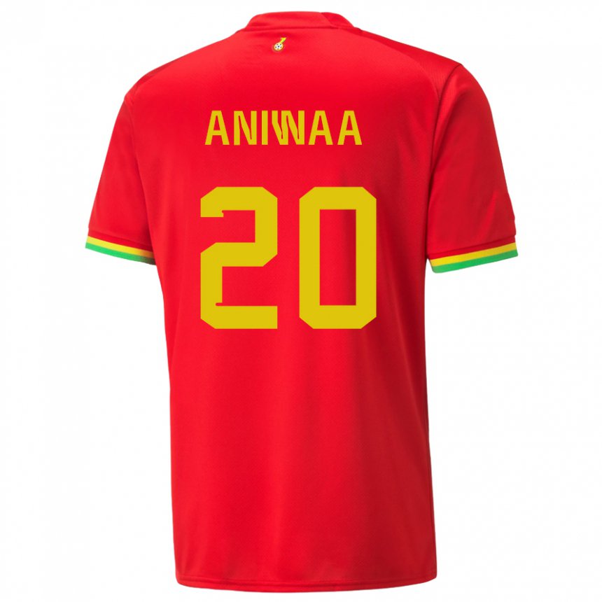 Bambino Maglia Ghana Louisa Aniwaa #20 Rosso Kit Gara Away 22-24 Maglietta